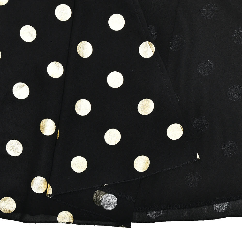 MO Print Polka Dot Halter Women Maxi Dress
