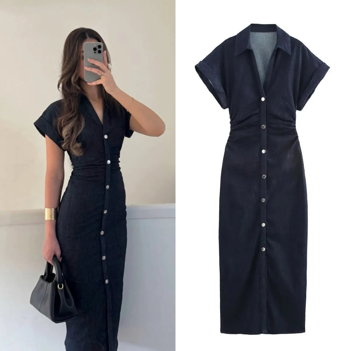 MIDI denim dress