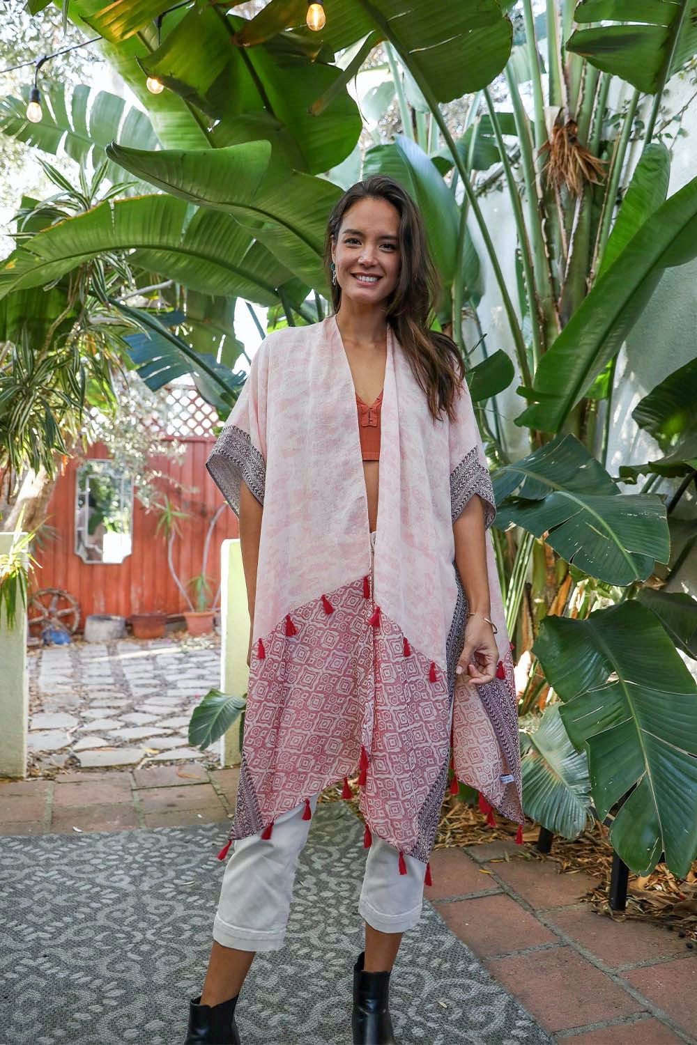 Tropical Leaves Kimono