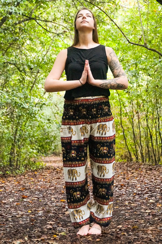 Visilios Black Boho Pants