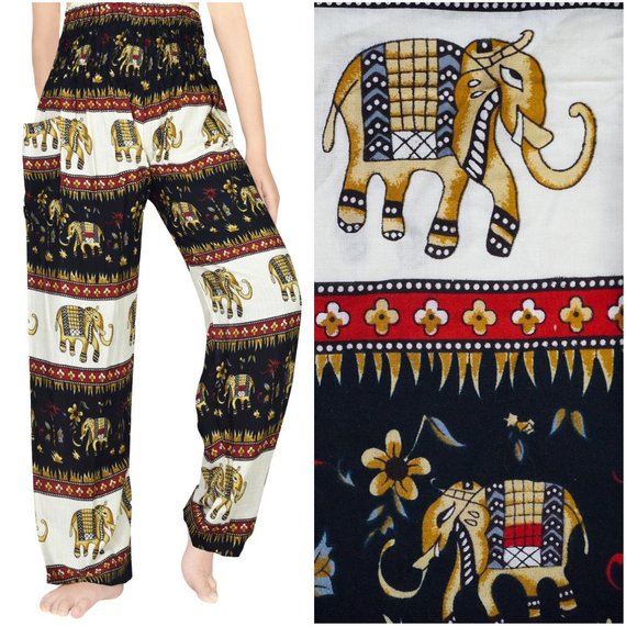 Visilios Black Boho Pants